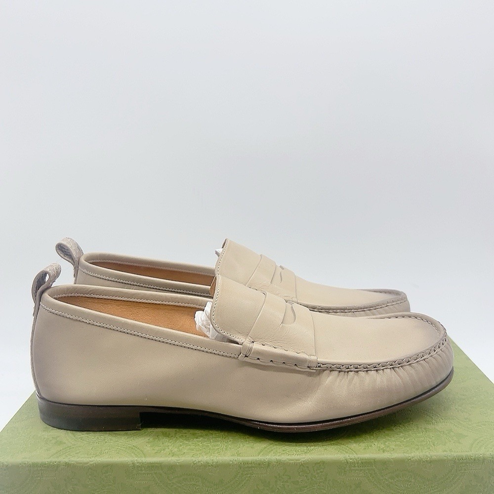 Gucci Women's Slip On Loafers Flats Tan Leather Size UK 6 US 9 - Picture 5 of 14
